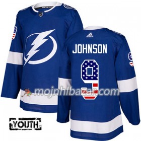 Dresovi Tampa Bay Lightning Tyler Johnson 9 Adidas 2017-2018 Plava USA Flag Fashion Authentic - Dječji